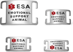 Leash King ESA Slide-On ID Badge PVD Gold Surgical Steel Dog Tag fits 1-in Collar, Small slide 1 of 6