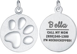 Leash King Custom Personalized Engraved Dog ID Tag, Small/Medium: 1-in, Paw