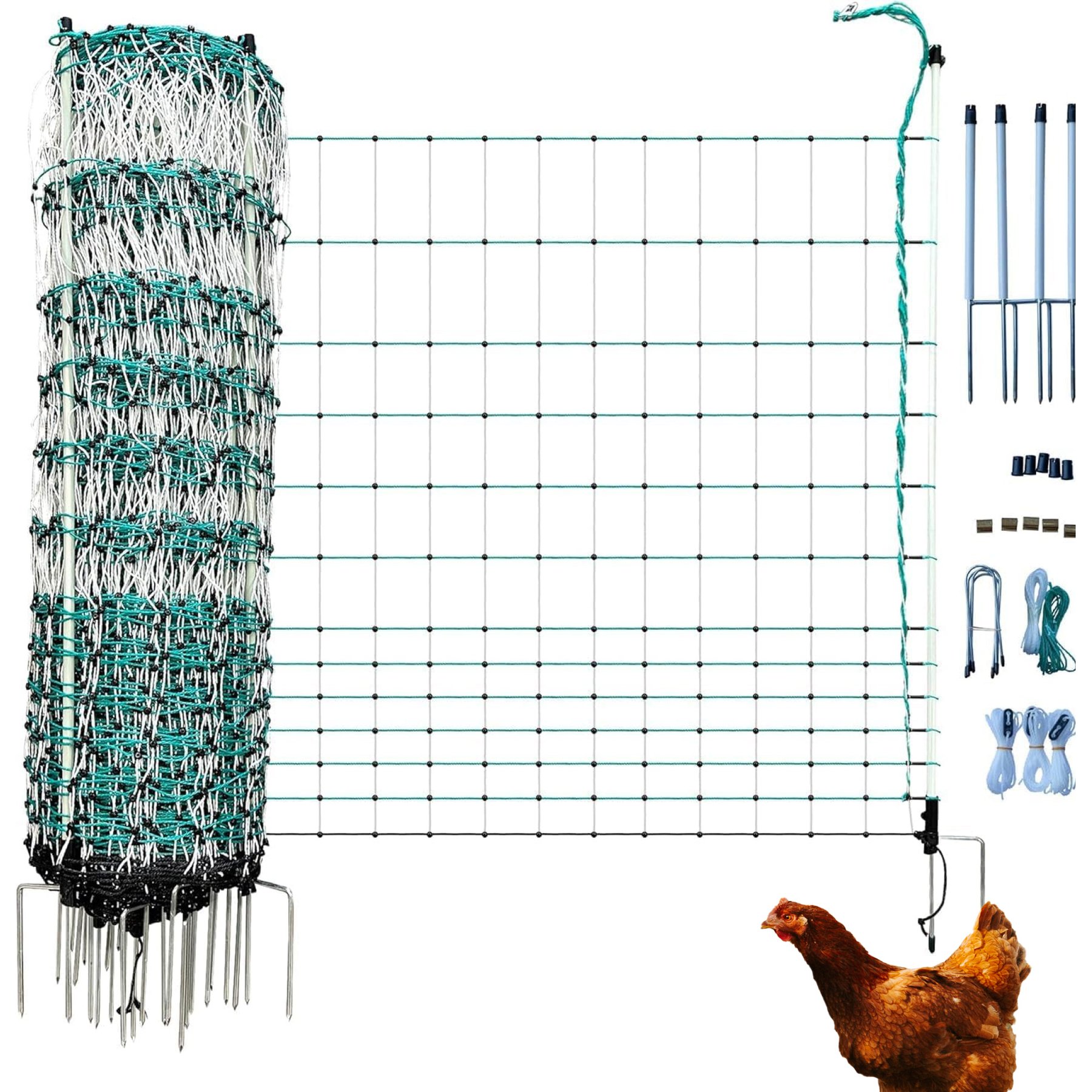 RentACoop Electric Netting Poultry Fence, 168-ft x 42-in roll