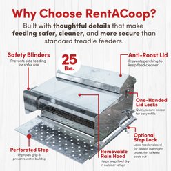 RentACoop Automatic Metal Treadle Chicken Feeder, 25-lb slide 2 of 9