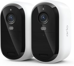 Arlo Essential Outdoor Security 2K App-Compatible Battery-Powered 3rd Gen Pet Camera, White, 2 count