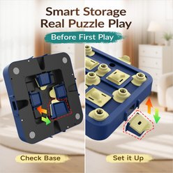 KADTC Chess 3 In 1 Puzzle Dog Toy, Blue slide 2 of 9