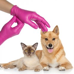 FifthPulse Nitrile Exam Latex & Powder Free Gloves Fuchsia Dog Wound Care, 200 count, Small