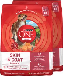 Purina ONE +Plus Natural Sensitive Stomach Skin & Coat Formula Dry Dog Food, 62.2-lb bundle