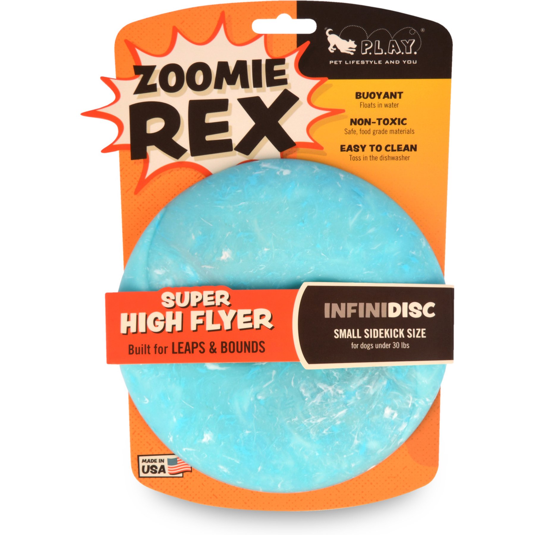 P.L.A.Y. Pet Lifestyle and You Infinidisc Dog Toy, Blue/Multicolor, Small