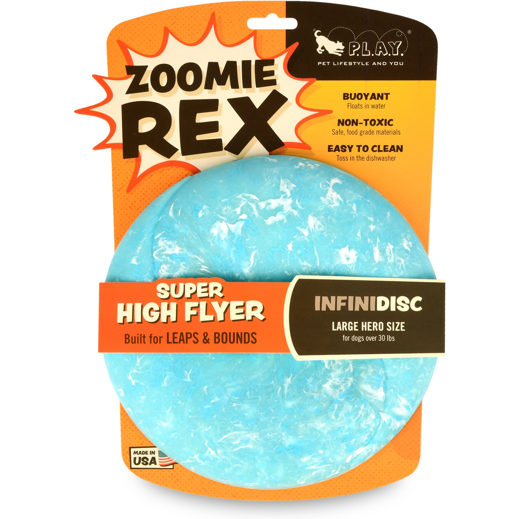 P.L.A.Y. Pet Lifestyle and You Infinidisc Dog Toy, Blue/Multicolor, Large
