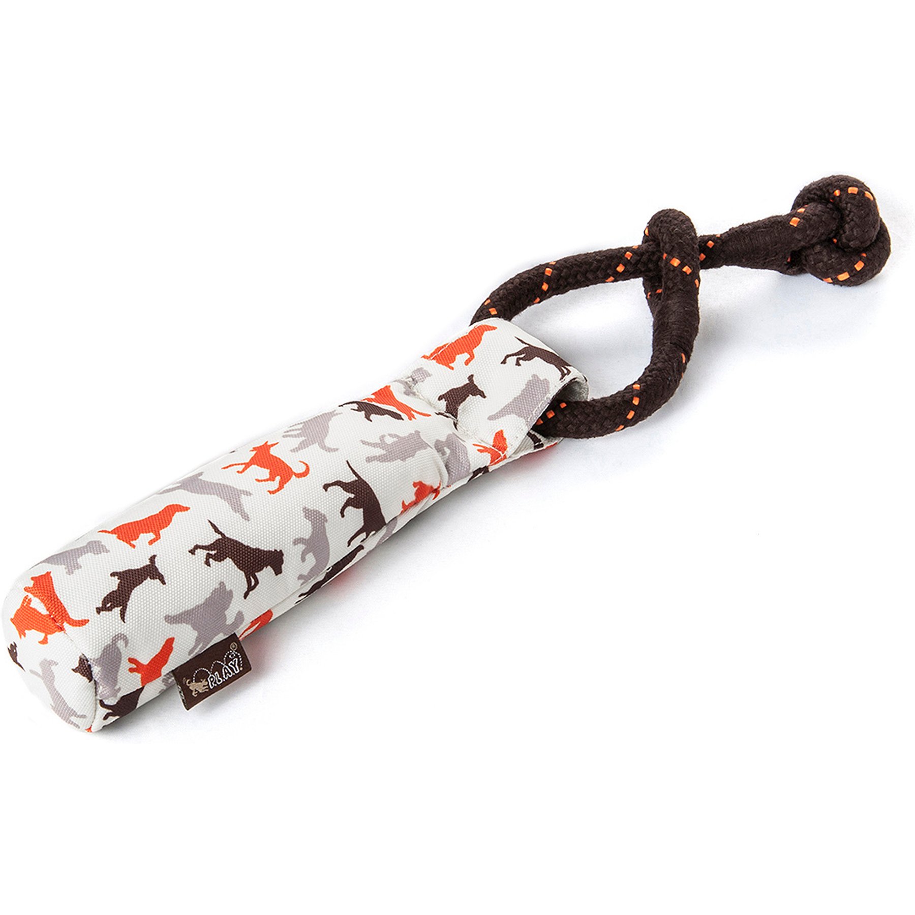 P.L.A.Y. Pet Lifestyle and You Scout About Toss & Float Outdoor Rope Tug Dog Toy, Vanilla/Multicolor