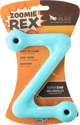 P.L.A.Y. Pet Lifestyle and You ZoomieRex SuperZag Dog Toy, Blue/Multicolor, Small