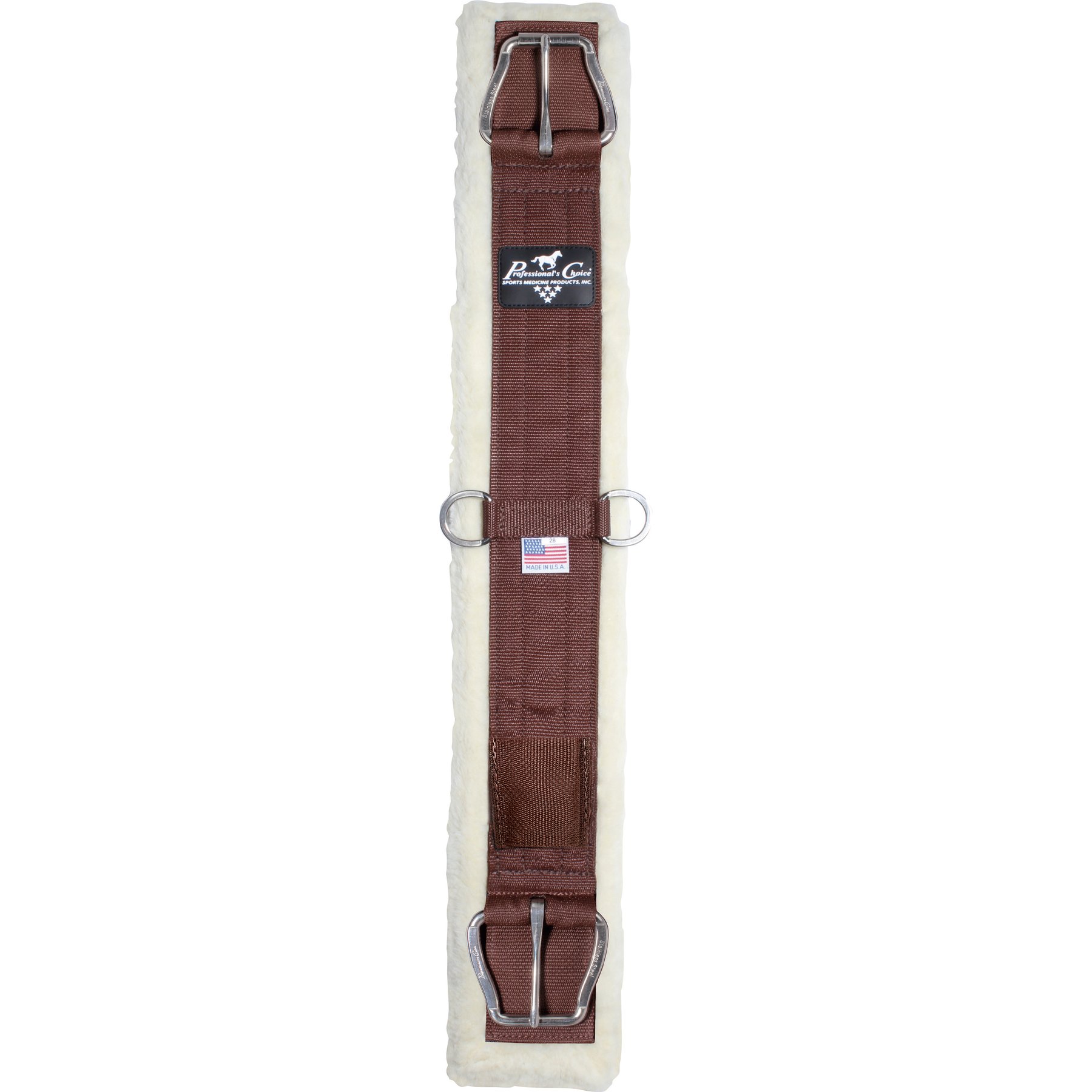 Professional's Choice Merino Wool Western Horse Cinch, Brown, 36-in