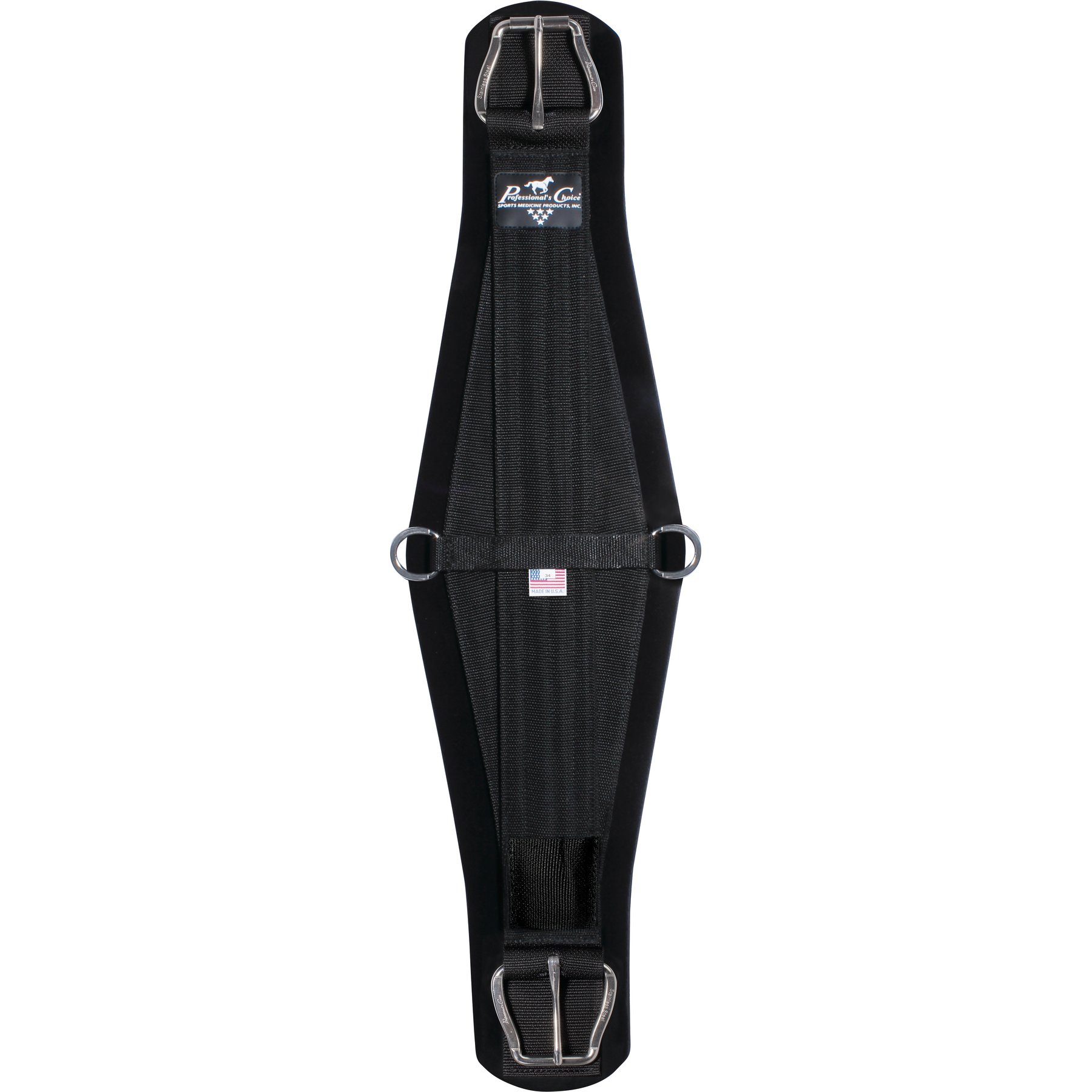 Professional's Choice Roper Horse Cinch, Black, 34-in