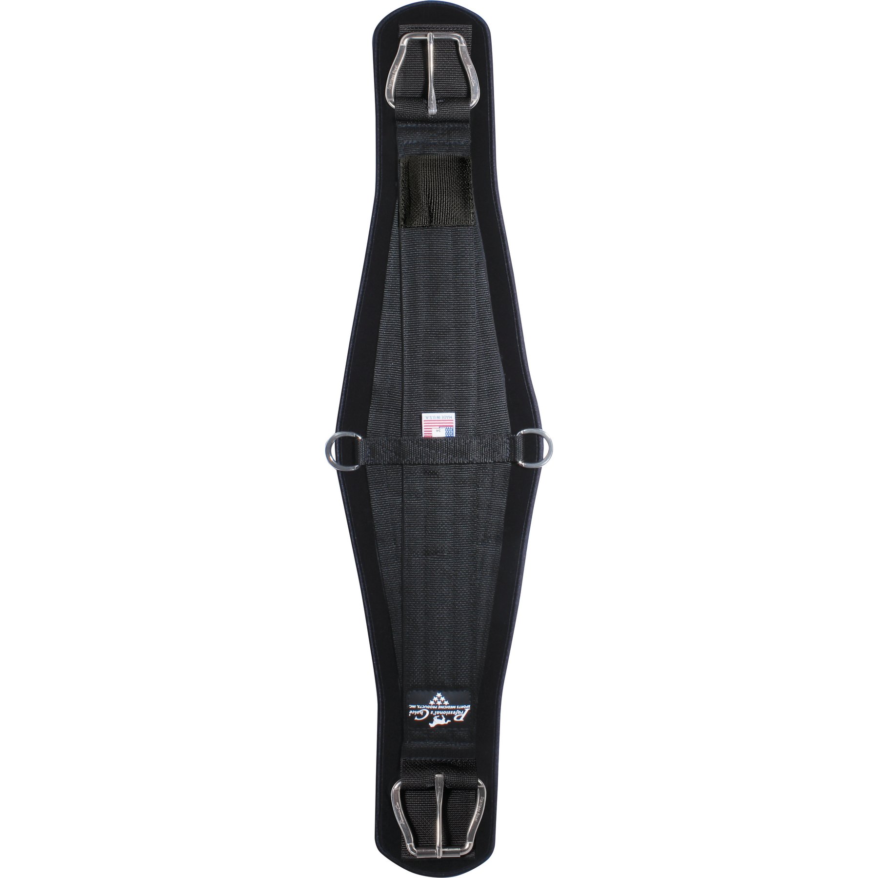 Professional's Choice Ventech Roper Horse Cinch, Black, 32-in