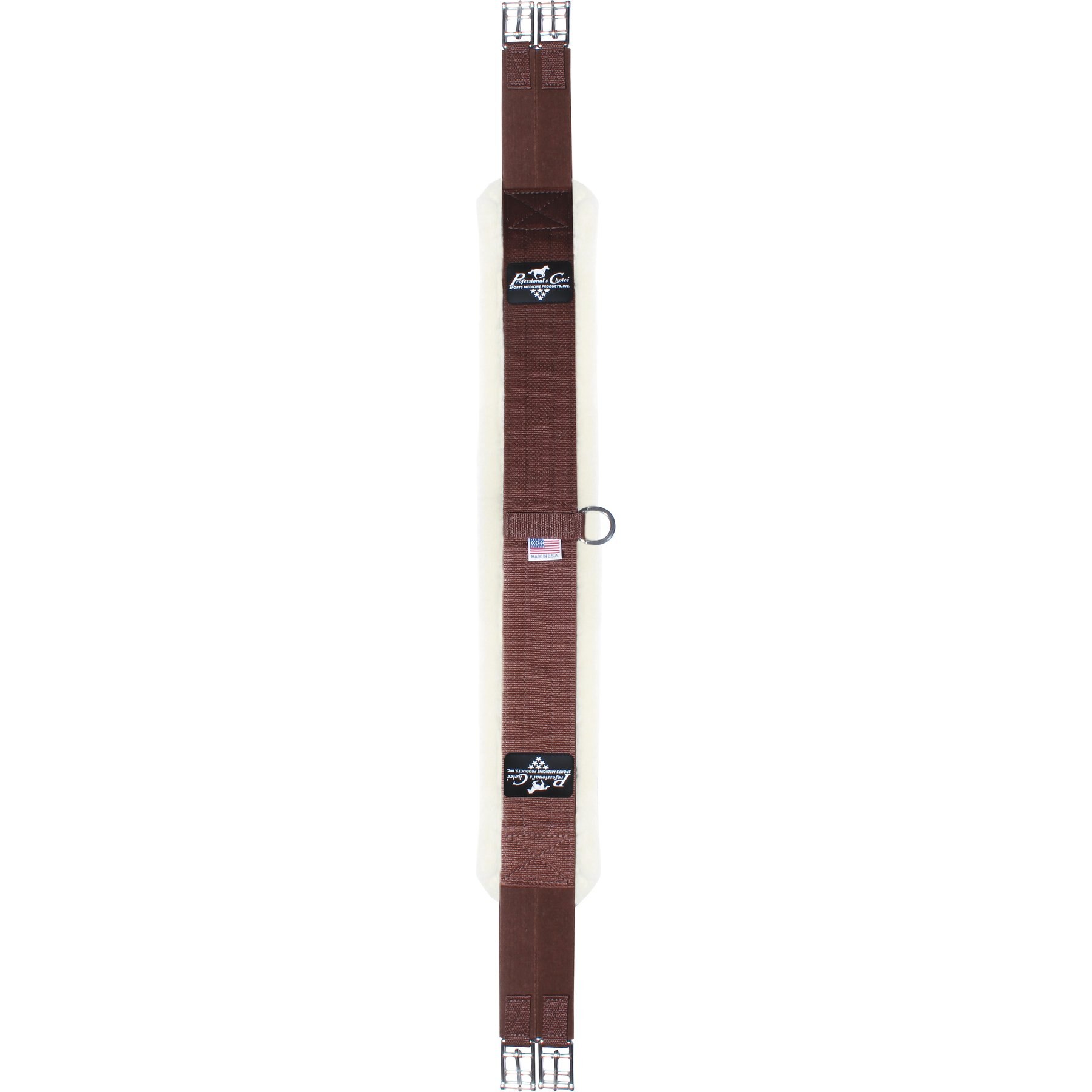 Professional's Choice Merino Wool English Horse Girth, Brown, 44-in