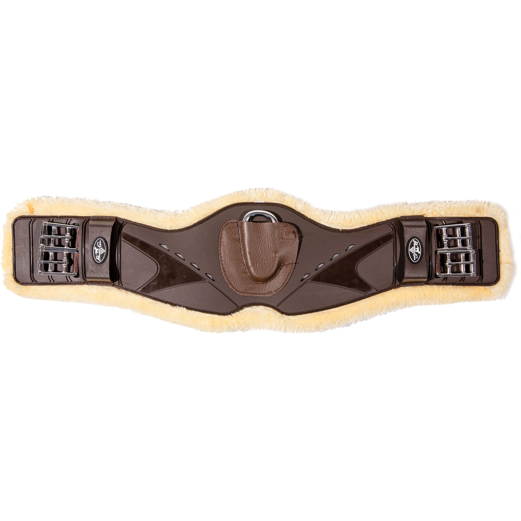 Professional's Choice Contoured Monoflap Fleece Horse Girth, Brown, 28-in