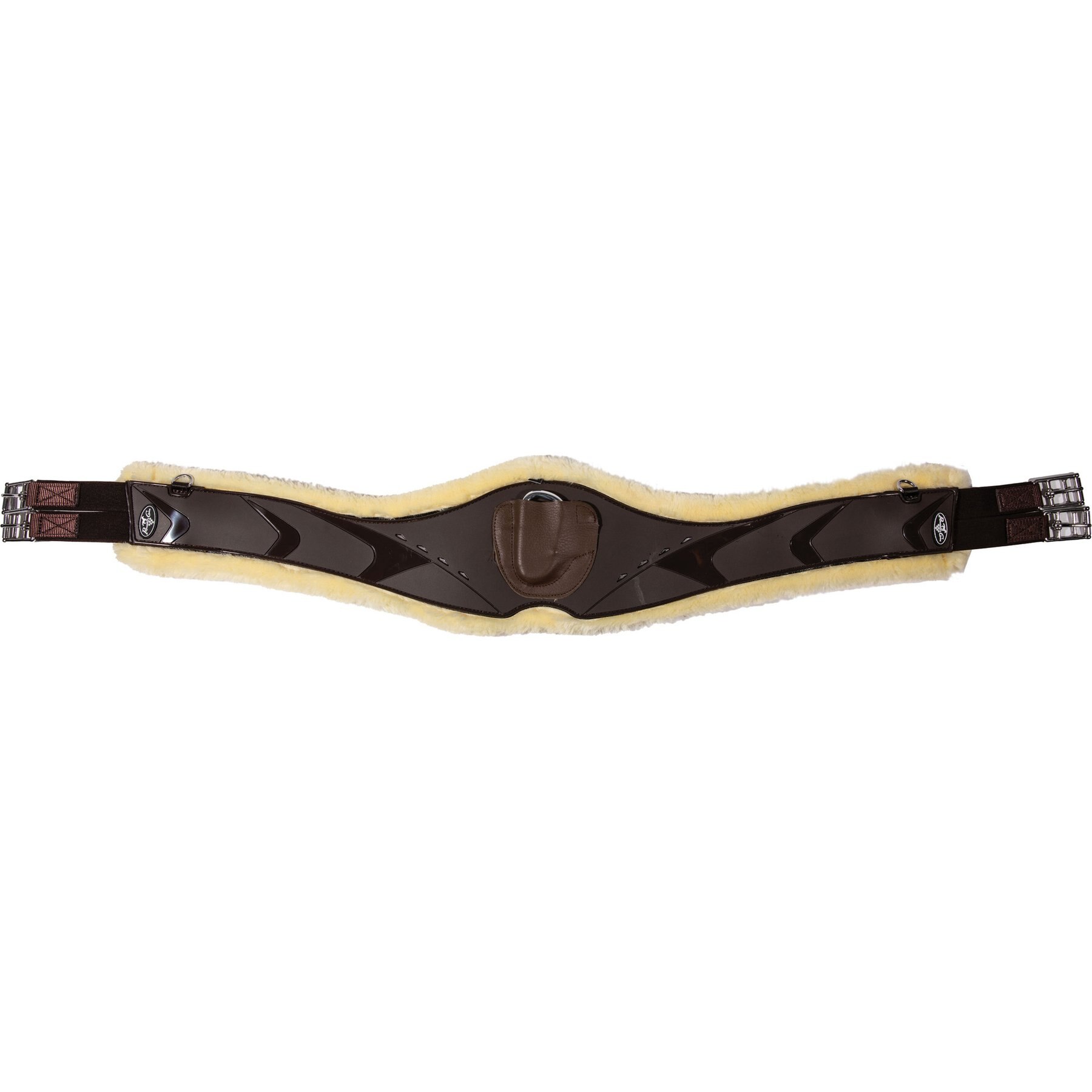 Professional's Choice Contoured Fleece Horse Jump Girth, Brown, 42-in
