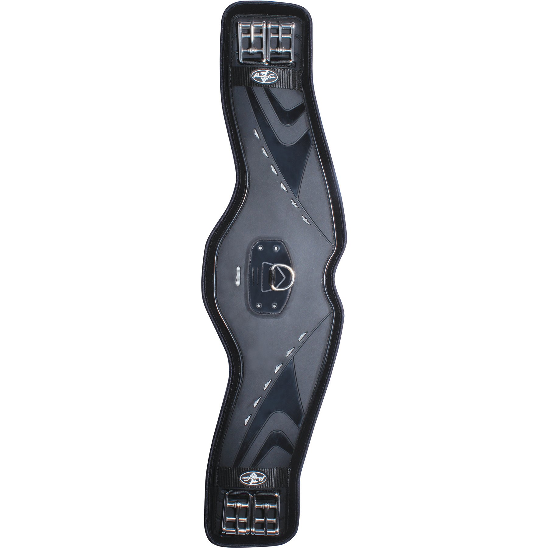 Professional's Choice Contoured Dressage Horse Girth, Black, 24-in
