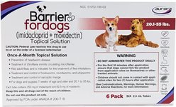 Barrier Topical Solution for Dogs, 20.1-55 lbs, 6 Doses (6-mos. supply)