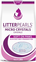 Litter Pearls Micro Crystal Unscented Non-Clumping Crystal Cat Litter, 10.5-lb bag