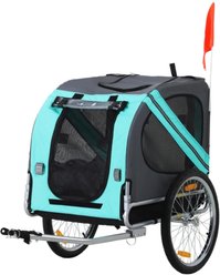 Bencmate Universal Bicycle Carrier Coupler Bike Trailer Dog Pet Stroller, Green, 51.3 x 28.8 x 35.5-in