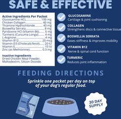 Under the Weather Disc, Spine & Immune Support Appetite Stimulation Brain-Health & Digestive Health Powder Supplement for Dogs, 1.05-oz pouch slide 2 of 8