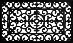 Calloway Mills Fleur De Lis Rubber Outdoor Doormat, Black, 18 x 30-in