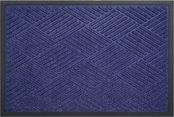 Calloway Mills Graphite Grid Outdoor Doormat, 24 x 36-in, Blue