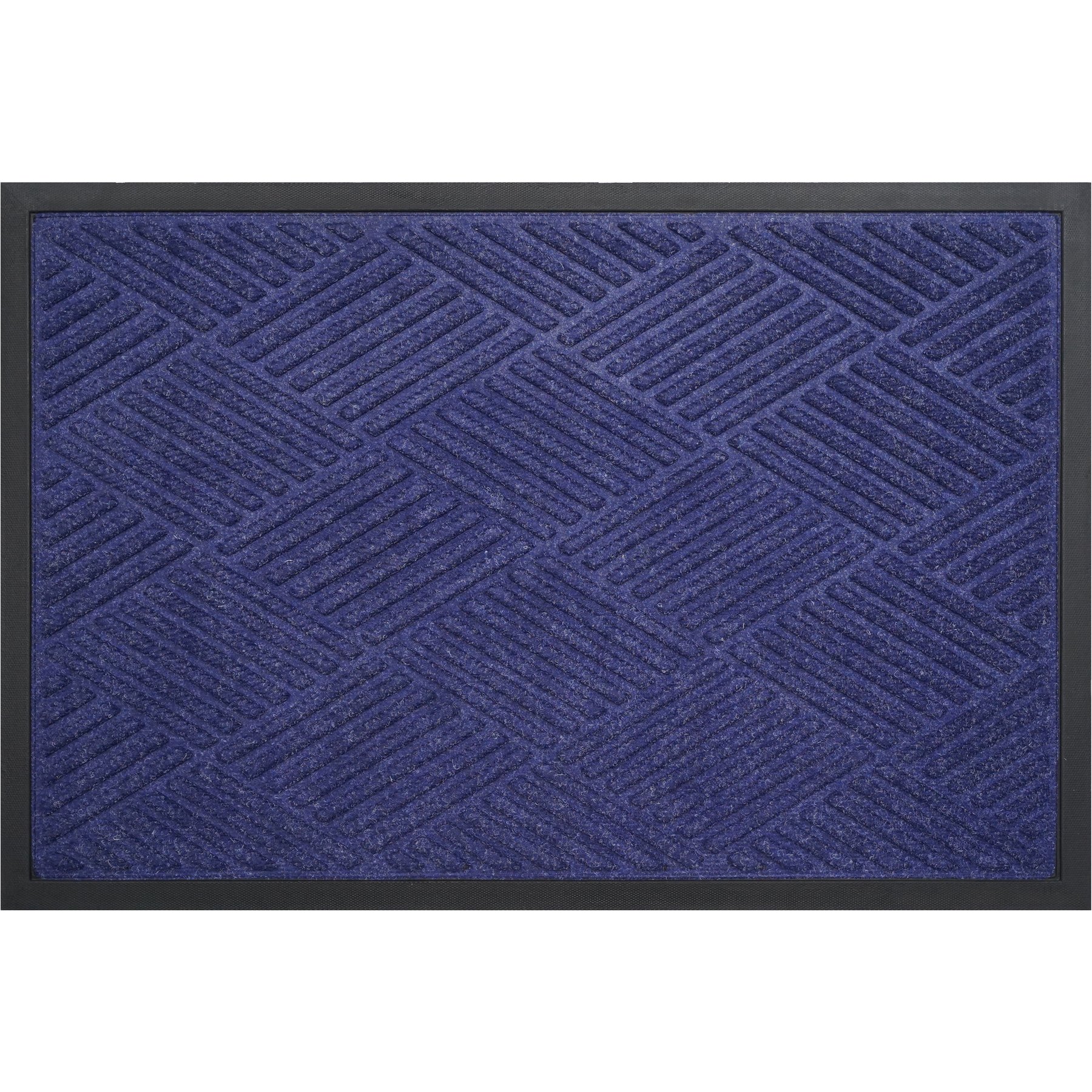 Calloway Mills Graphite Grid Outdoor Doormat, 24 x 36-in, Blue