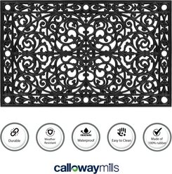 Calloway Mills Gatsby Rubber Outdoor Doormat, Black, 24 x 36-in slide 2 of 4
