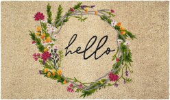 Calloway Mills Cottage Floral Wreath Outdoor Doormat, Multi, 18 x 30-in