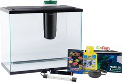 GloFish LED Lights & Filter Glass Tropical Freshwater Aquarium Kit, 6.6-gal