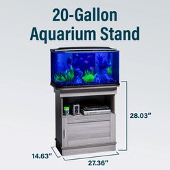 GloFish Premium Modern Farmhouse Finish Aquarium Stand, Grey/Brown, 20-gal slide 2 of 9