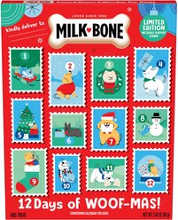 Milk-Bone 12 Days of Woofmas Countdown Calendar Beef & Peanut Butter Dog Treats, 2.85-oz box
