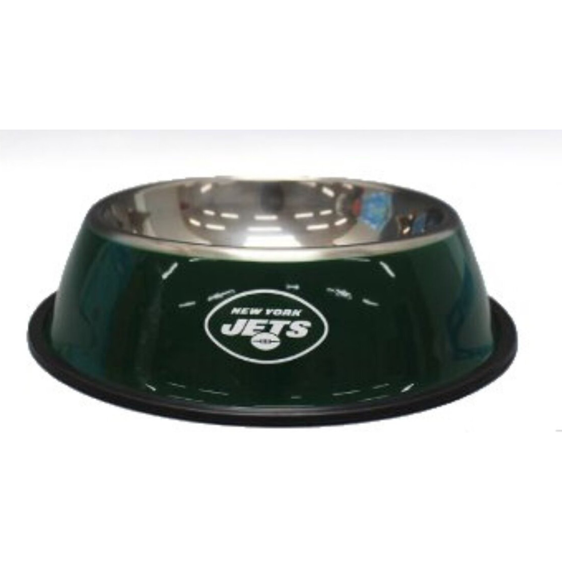 The Memory Company Anti-Skid Bottom Stainless Steel Dog & Cat Bowl, 9-inch, New York Jets