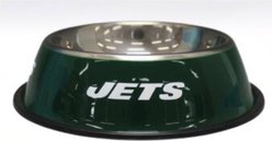 The Memory Company Anti-Skid Bottom Stainless Steel Dog & Cat Bowl, 9-inch, New York Jets slide 2 of 2
