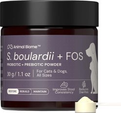 AnimalBiome S. boulardii + FOS Powder Supplement for Dogs & Cats, 30g bag