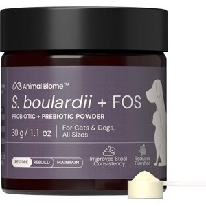 AnimalBiome S. boulardii + FOS Powder Supplement for Dogs & Cats, 30g bag