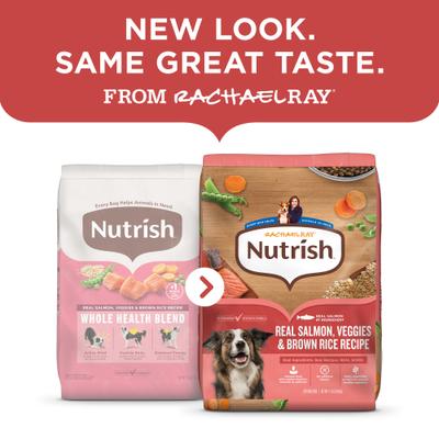 Show full view: Rachael Ray Nutrish Whole Health Blend Real Salmon, Veggies & Brown Rice Recipe Gentle Digestion Dry Dog Food, 26-lb bag slide 3 of 12