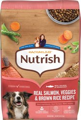 Rachael Ray Nutrish Whole Health Blend Real Salmon, Veggies & Brown Rice Recipe Gentle Digestion Dry Dog Food, 26-lb bag