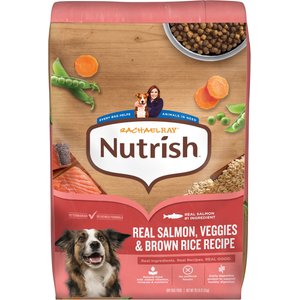 Rachael Ray Nutrish Whole Health Blend Real Salmon, Veggies & Brown Rice Recipe Gentle Digestion Dry Dog Food, 26-lb bag