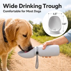 Mora Pets Portable Drinking Feeder Silicone Dog Water Bottle, 18.6-oz slide 2 of 7