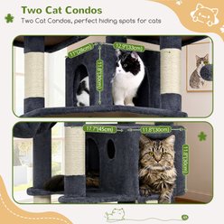 Globlazer Multi-Level 83-in Plush Condo Cat Tree Tower, Large, Dark Gray slide 2 of 7