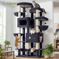 Globlazer 81-in Plush Condo Cat Tree, X-Large, Dark Gray slide 2 of 7