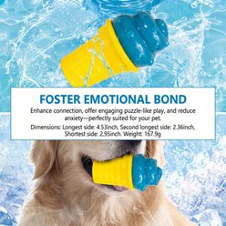 Kseroo Cooling Ice Cream Cone Shaped Chew Dog Toy, Blue slide 2 of 5