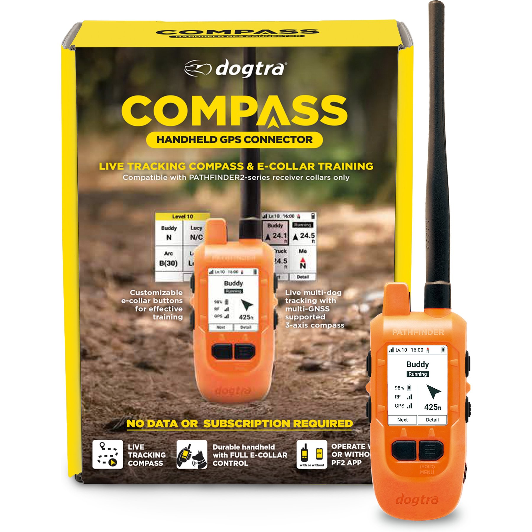 Dogtra Compass Handheld GPS Add-On Connector for PF2 Dog Collars, Orange