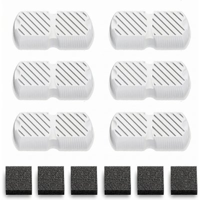 Casfuy Casfuy PWS-701 Dog Water Fountain Replacement Filters & Sponges, 6 count
