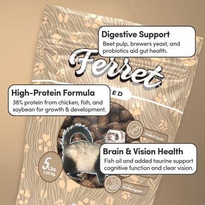 Show full view: Mycelium Feeds Pellets Ferret Food, 5-lb bag slide 7 of 8
