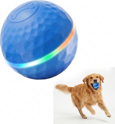 Kseroo Automatic Rolling & Bouncing Interactive Shaky with LED Glowing & Light-Up Balls Dog Toy, 3.74-in, Blue slide 1 of 7