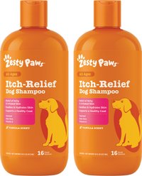 Zesty Paws Itch Soother Dog Shampoo with Oatmeal & Aloe Vera, for Skin Moisture & Shiny Coats, 16-fl oz bottle, bundle of 2