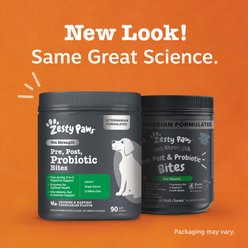 Zesty Paws Vet Strength Pre, Post, & Probiotic Soft Chews Gut Flora & Digestive Supplement for Dogs, 90 count slide 2 of 9