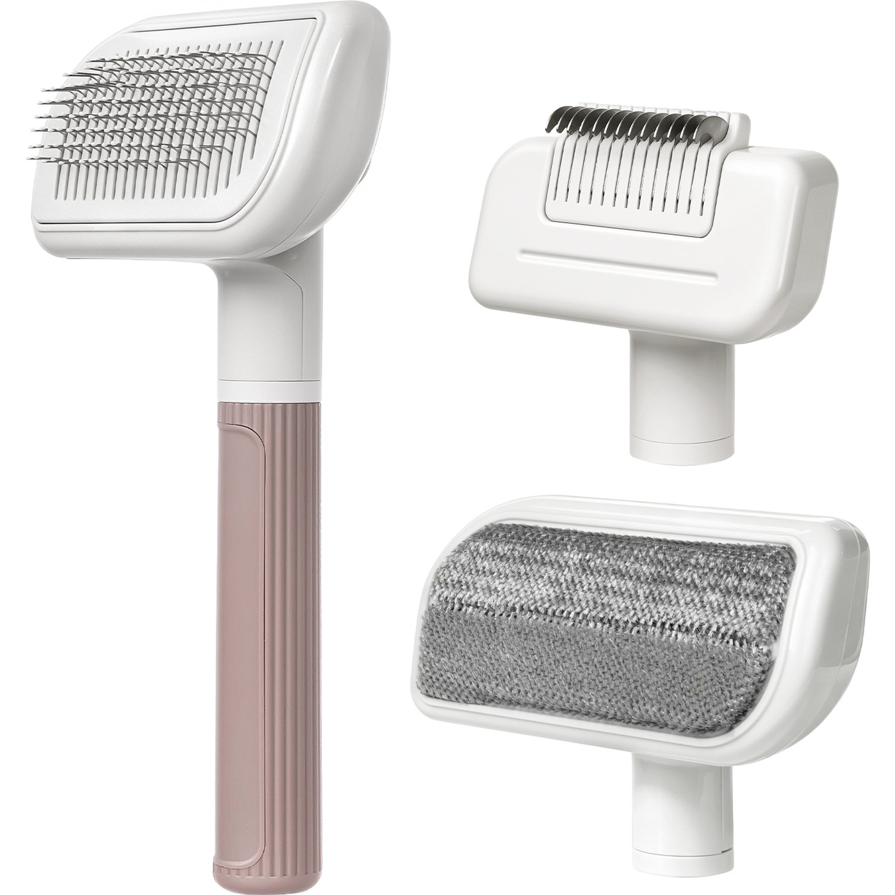 Pawtasy 3-in-1 Self-Cleaning Slicker Dog & Cat Grooming Brush, Large