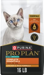 Purina Pro Plan Complete Essentials Kitten Chicken & Rice Formula Dry Cat Food, 16-lb bag